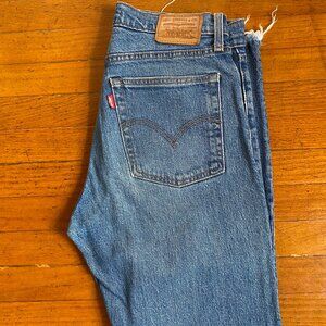 Levi's Wedgie Straight Raw Hem Jeans